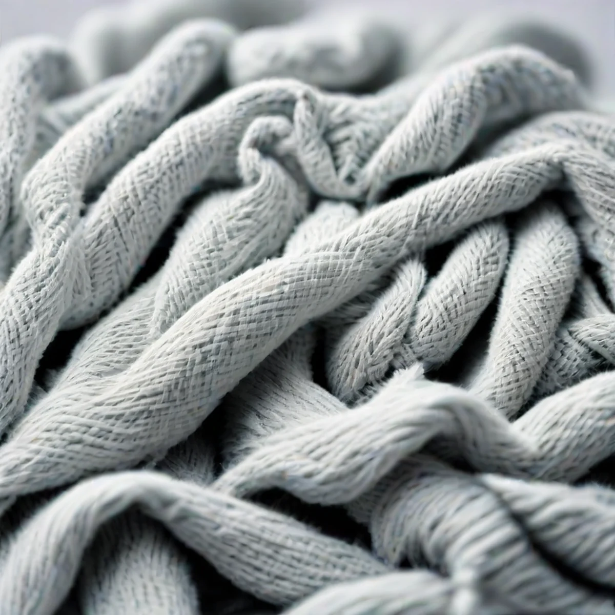 Detalle de fibras textiles ecológicas y sostenibles