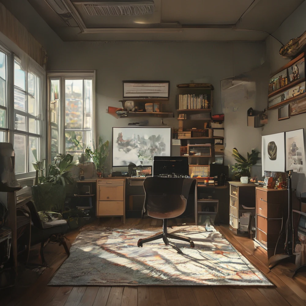 estudio de un youtuber australiano
