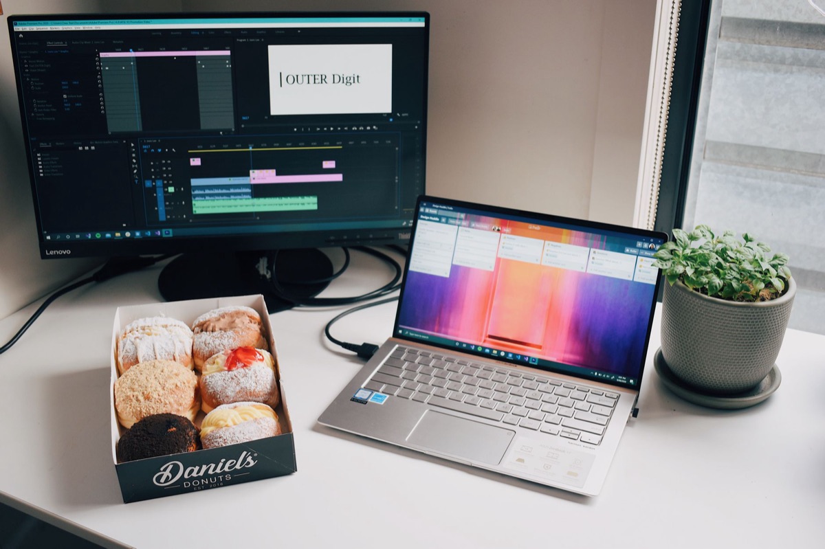 werkplek van een australische you-tuber